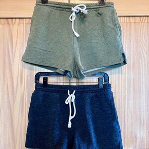 American Eagle Casual Green and Black Drawstring Shorts size small
